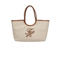 TOMMY HILFIGER ELEV SUMM MAXI TOTE CANVAS ΤΣΑΝΤΑ ΓΥΝΑΙΚΕΙΑ SAND