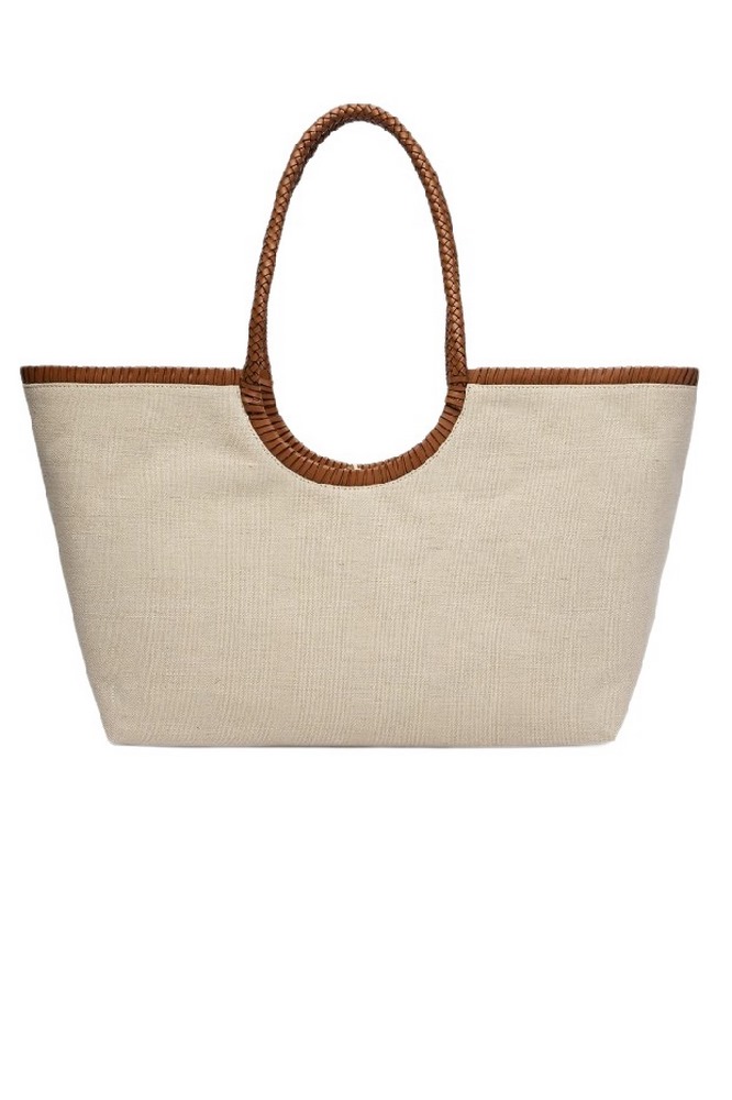 TOMMY HILFIGER ELEV SUMM MAXI TOTE CANVAS ΤΣΑΝΤΑ ΓΥΝΑΙΚΕΙΑ SAND