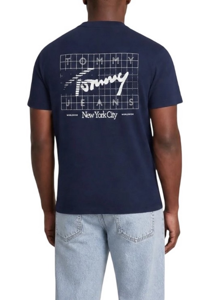 TOMMY JEANS REG SIGN FLAG EXT T-SHIRT ΜΠΛΟΥΖΑ ΑΝΔΡΙΚΗ NAVY