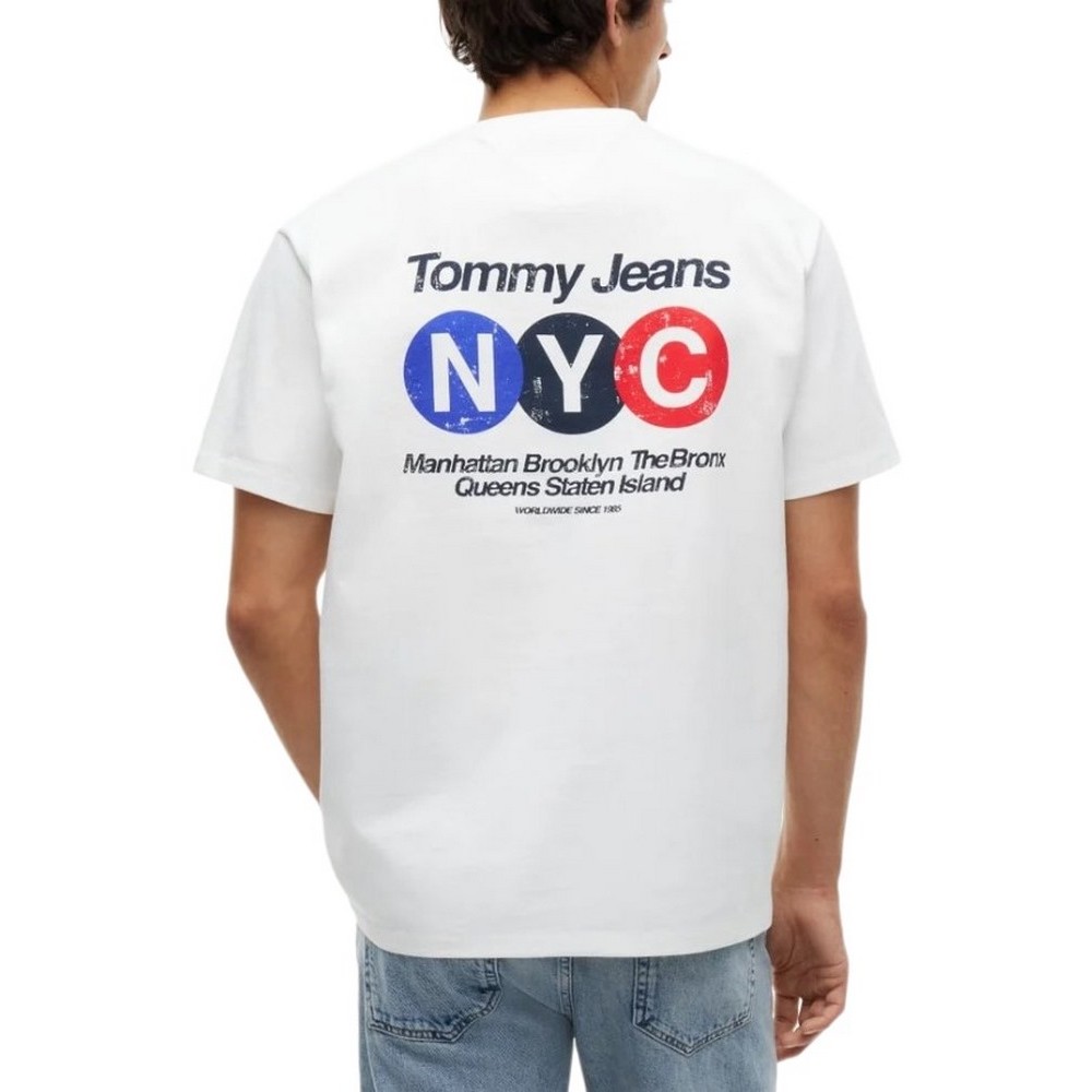 TOMMY JEANS RLX NYC T-SHIRT ΜΠΛΟΥΖΑ ΑΝΔΡΙΚΗ ECRU