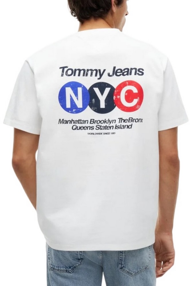 TOMMY JEANS RLX NYC T-SHIRT ΜΠΛΟΥΖΑ ΑΝΔΡΙΚΗ ECRU