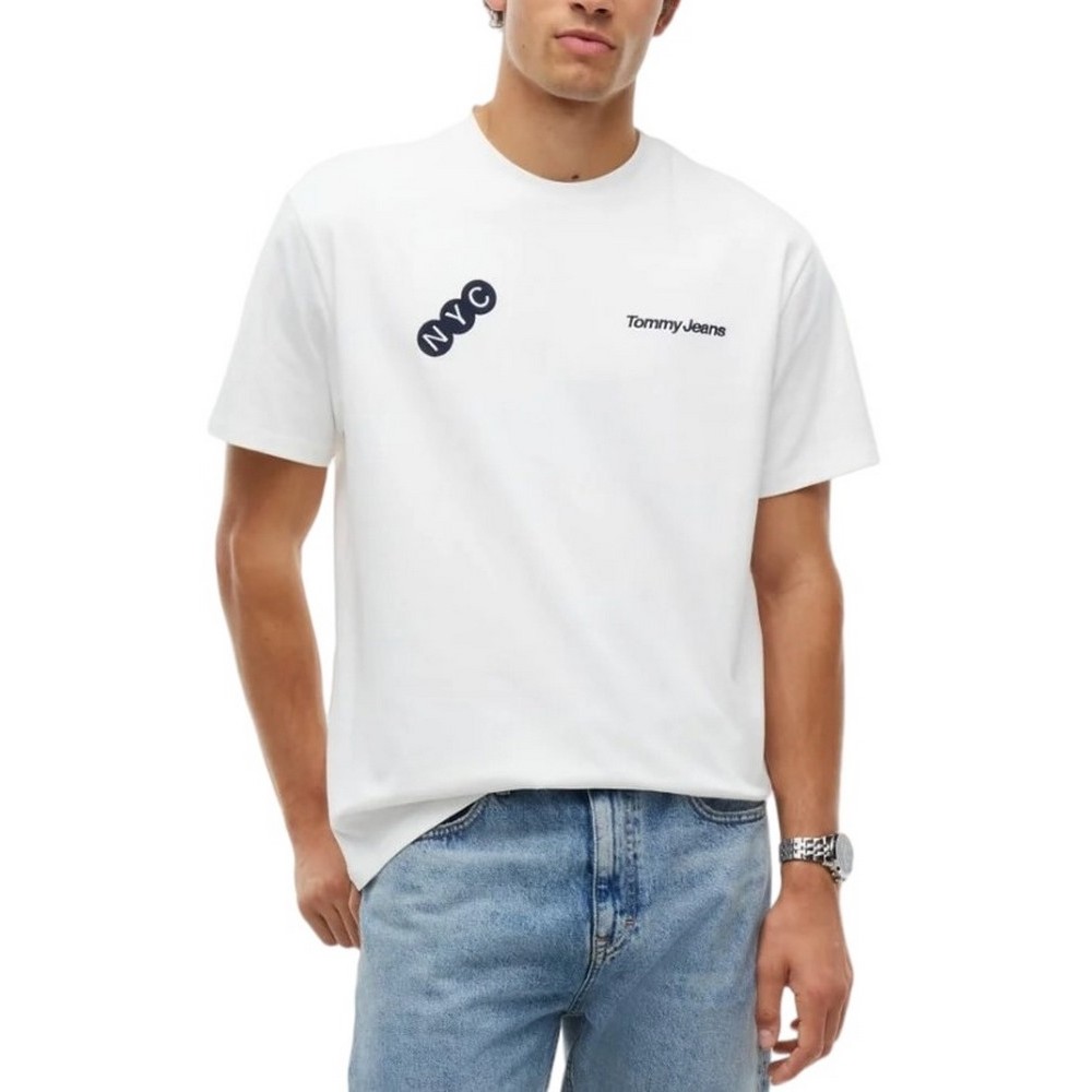 TOMMY JEANS RLX NYC T-SHIRT ΜΠΛΟΥΖΑ ΑΝΔΡΙΚΗ ECRU