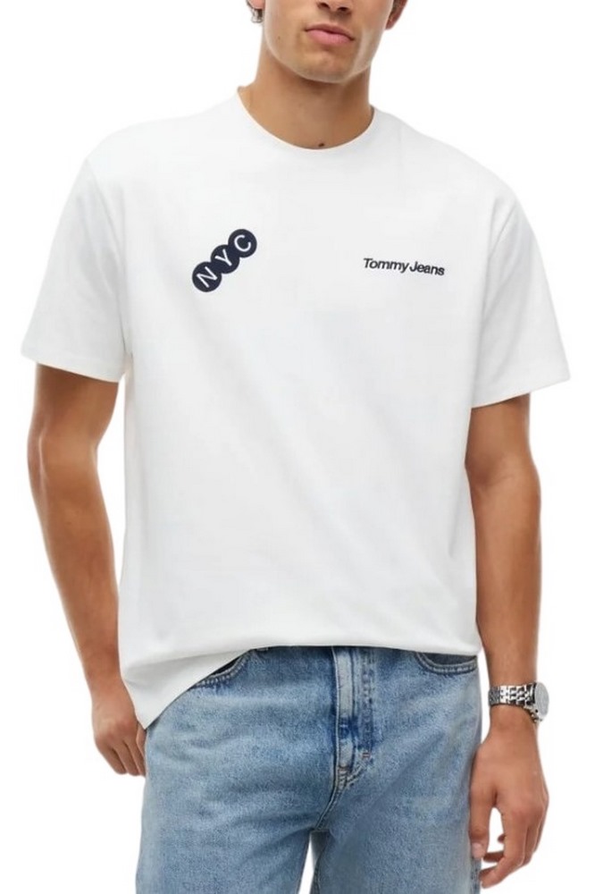 TOMMY JEANS RLX NYC T-SHIRT ΜΠΛΟΥΖΑ ΑΝΔΡΙΚΗ ECRU