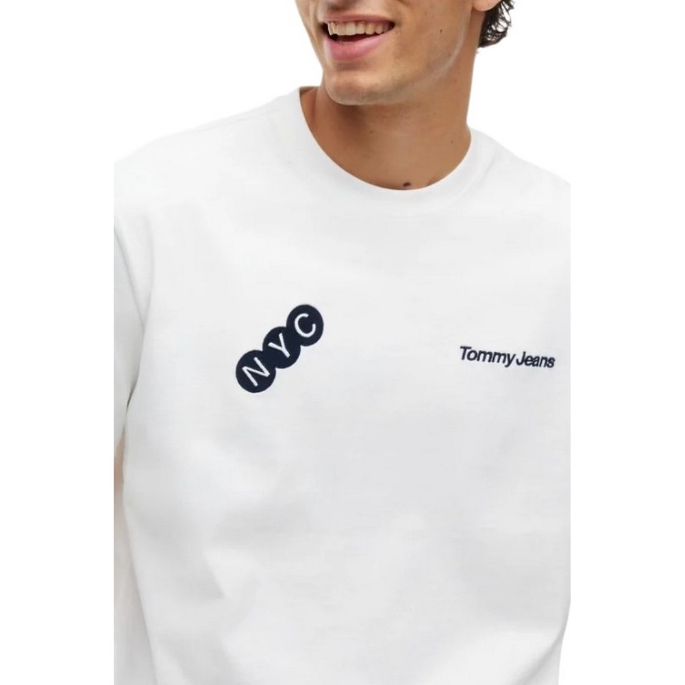 TOMMY JEANS RLX NYC T-SHIRT ΜΠΛΟΥΖΑ ΑΝΔΡΙΚΗ ECRU
