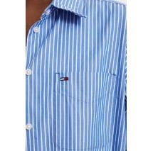 TOMMY JEANS OVS ESSENTIAL SHIRT EXT ΠΟΥΚΑΜΙΣΟ ΓΥΝΑΙΚΕΙΟ BLUE