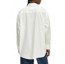 TOMMY JEANS OVS ESSENTIAL SHIRT EXT ΠΟΥΚΑΜΙΣΟ ΓΥΝΑΙΚΕΙΟ ECRU
