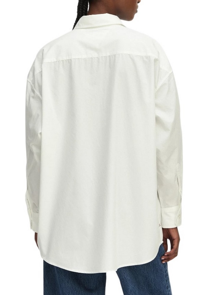 TOMMY JEANS OVS ESSENTIAL SHIRT EXT ΠΟΥΚΑΜΙΣΟ ΓΥΝΑΙΚΕΙΟ ECRU