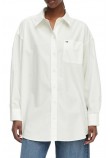 TOMMY JEANS OVS ESSENTIAL SHIRT EXT ΠΟΥΚΑΜΙΣΟ ΓΥΝΑΙΚΕΙΟ ECRU
