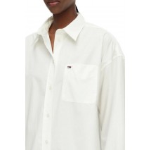 TOMMY JEANS OVS ESSENTIAL SHIRT EXT ΠΟΥΚΑΜΙΣΟ ΓΥΝΑΙΚΕΙΟ ECRU