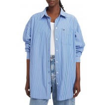 TOMMY JEANS OVS ESSENTIAL SHIRT EXT ΠΟΥΚΑΜΙΣΟ ΓΥΝΑΙΚΕΙΟ BLUE