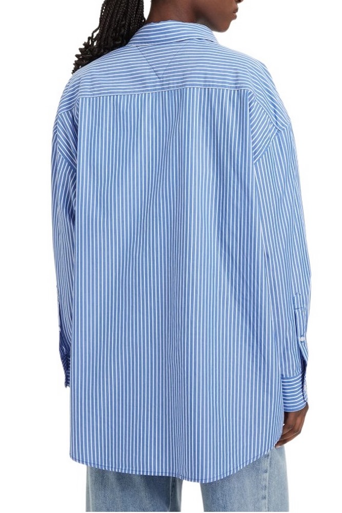 TOMMY JEANS OVS ESSENTIAL SHIRT EXT ΠΟΥΚΑΜΙΣΟ ΓΥΝΑΙΚΕΙΟ BLUE
