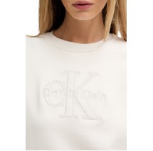 CALVIN KLEIN JEANS LS BABY TERRY SEASONAL MONOLOGO ΜΠΛΟΥΖΑ ΦΟΥΤΕΡ ΓΥΝΑΙΚΕΙΑ OFF WHITE