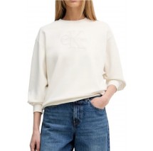 CALVIN KLEIN JEANS LS BABY TERRY SEASONAL MONOLOGO ΜΠΛΟΥΖΑ ΦΟΥΤΕΡ ΓΥΝΑΙΚΕΙΑ OFF WHITE