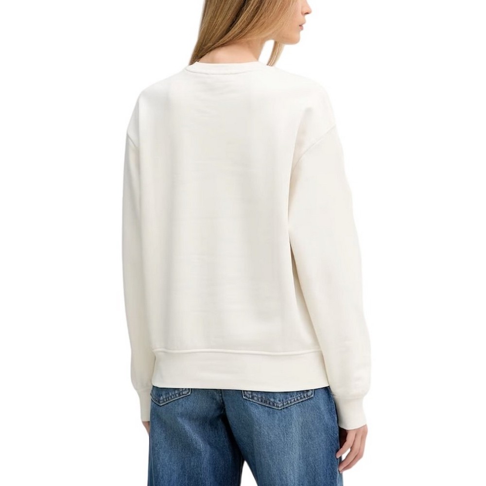 CALVIN KLEIN JEANS LS BABY TERRY SEASONAL MONOLOGO ΜΠΛΟΥΖΑ ΦΟΥΤΕΡ ΓΥΝΑΙΚΕΙΑ OFF WHITE