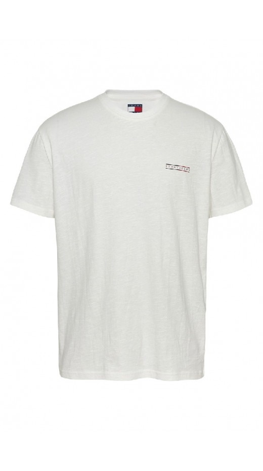 TOMMY JEANS REG GRAPHIC SLUB TEE EXT T-SHIRT ΜΠΛΟΥΖΑ ΑΝΔΡΙΚΗ OFF WHITE