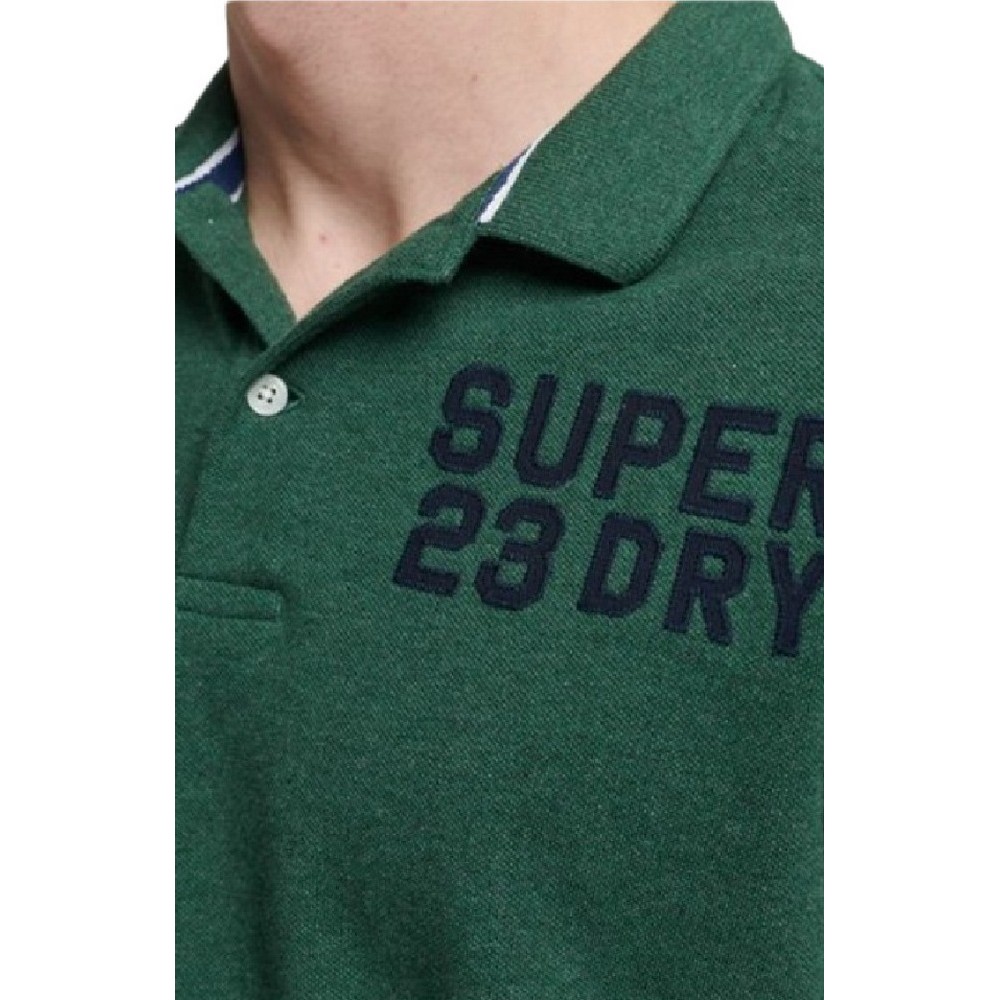 SUPERDRY D1 OVIN VINTAGE SUPERSTATE POLO ΜΠΛΟΥΖΑ ΑΝΔΡΙΚΗ DARK GREEN