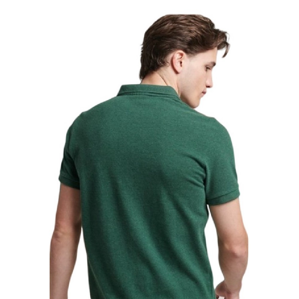 SUPERDRY D1 OVIN VINTAGE SUPERSTATE POLO ΜΠΛΟΥΖΑ ΑΝΔΡΙΚΗ DARK GREEN