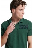 SUPERDRY D1 OVIN VINTAGE SUPERSTATE POLO ΜΠΛΟΥΖΑ ΑΝΔΡΙΚΗ DARK GREEN