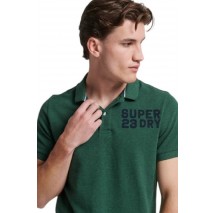 SUPERDRY D1 OVIN VINTAGE SUPERSTATE POLO ΜΠΛΟΥΖΑ ΑΝΔΡΙΚΗ DARK GREEN