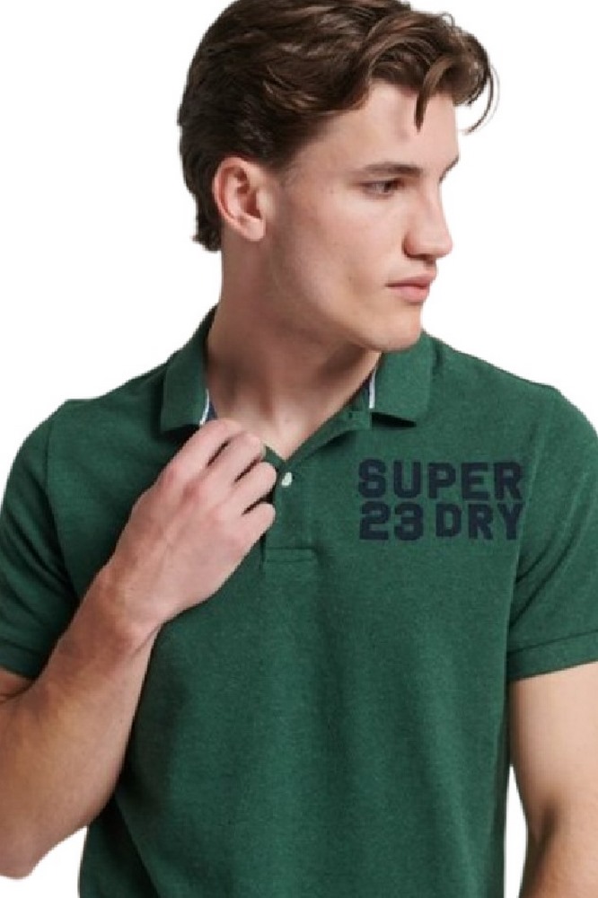 SUPERDRY D1 OVIN VINTAGE SUPERSTATE POLO ΜΠΛΟΥΖΑ ΑΝΔΡΙΚΗ DARK GREEN