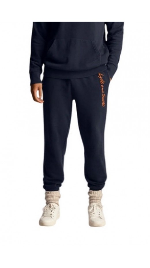 LYLE AND SCOTT VINTAGE SCRIPT EMBROIDERY JOGGERS ΠΑΝΤΕΛΟΝΙ ΦΟΡΜΑΣ ΑΝΔΡΙΚΟ NAVY