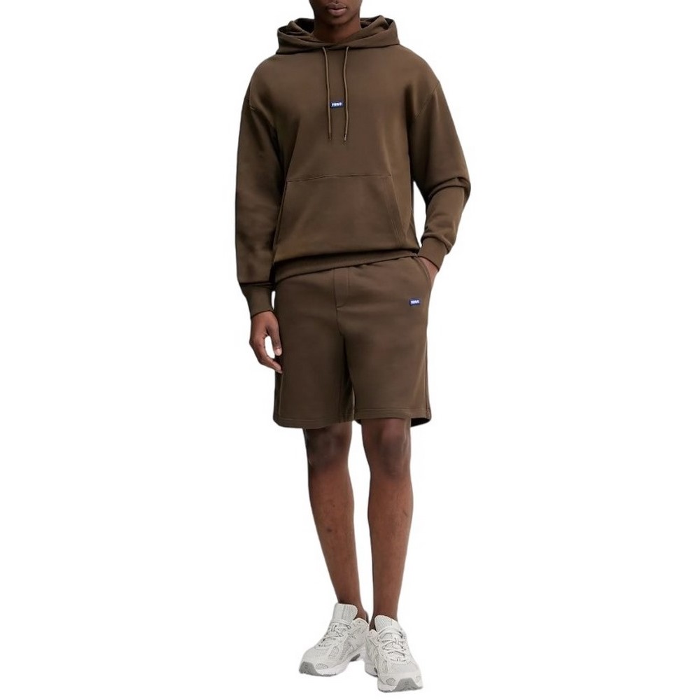 HUGO BOSS JERSEY SHORTS NASENSIO ΒΕΡΜΟΥΔΑ ΑΝΔΡΙΚΗ DARK BROWN