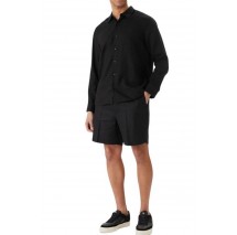 CALVIN KLEIN STRAIGHT LINEN 7" PULL ON SHORT ΣΟΡΤΣ ΑΝΔΡΙΚΟ BLACK
