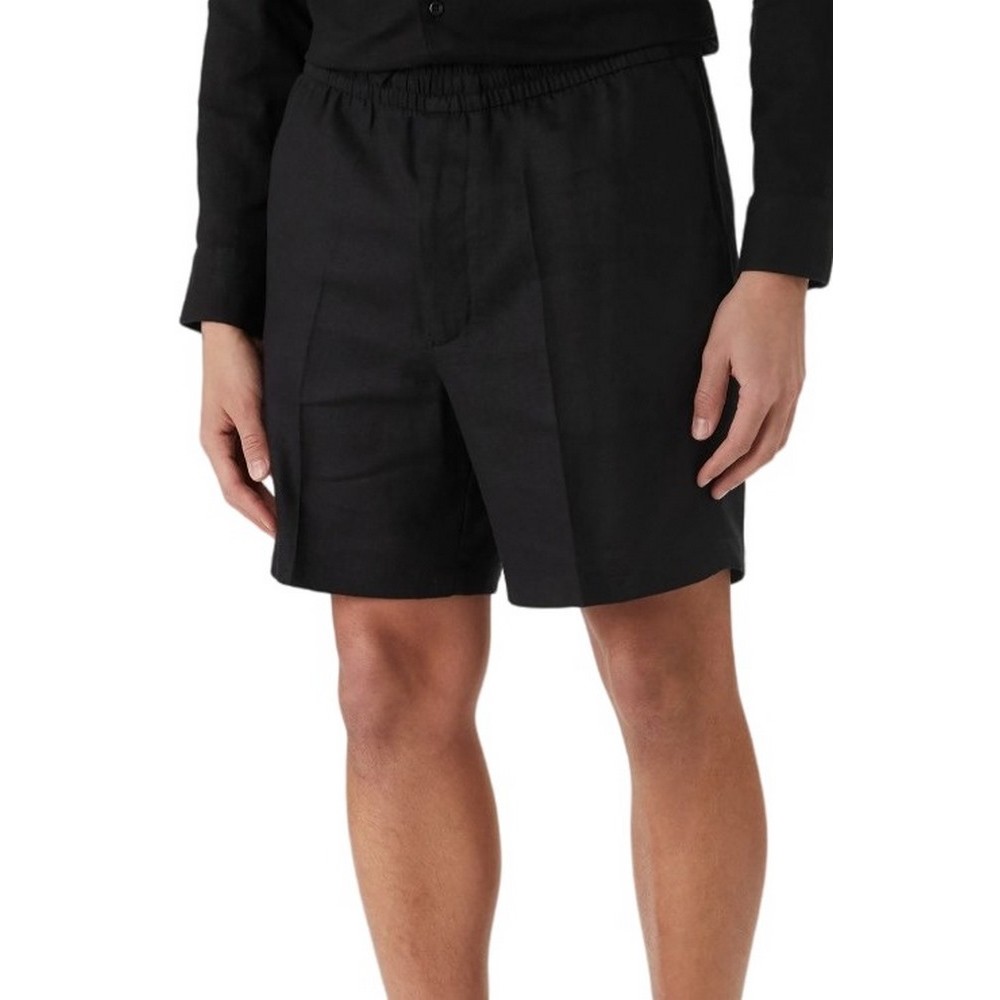 CALVIN KLEIN STRAIGHT LINEN 7" PULL ON SHORT ΣΟΡΤΣ ΑΝΔΡΙΚΟ BLACK