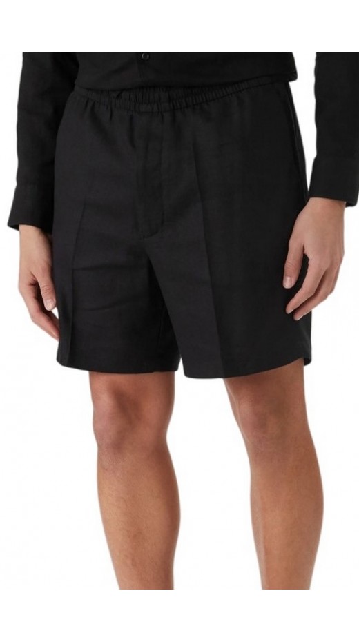 CALVIN KLEIN STRAIGHT LINEN 7" PULL ON SHORT ΣΟΡΤΣ ΑΝΔΡΙΚΟ BLACK