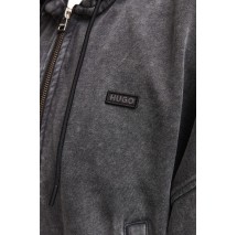 HUGO BOSS DOOBA B JERSEY SWEATSHIRT ΖΑΚΕΤΑ ΦΟΥΤΕΡ ΓΥΝΑΙΚΕΙΑ WASHED BLACK