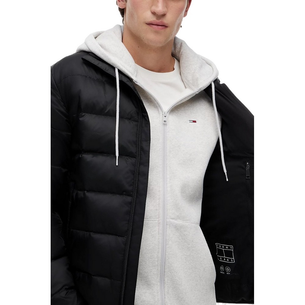 TOMMY JEANS LIGHT DOWN JACKET EXT ΜΠΟΥΦΑΝ ΑΝΔΡΙΚΟ BLACK