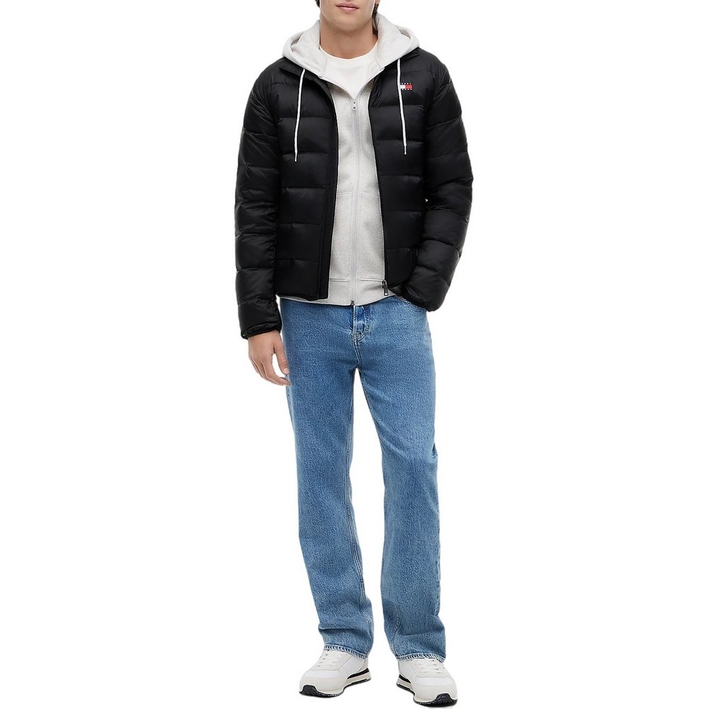 TOMMY JEANS LIGHT DOWN JACKET EXT ΜΠΟΥΦΑΝ ΑΝΔΡΙΚΟ BLACK