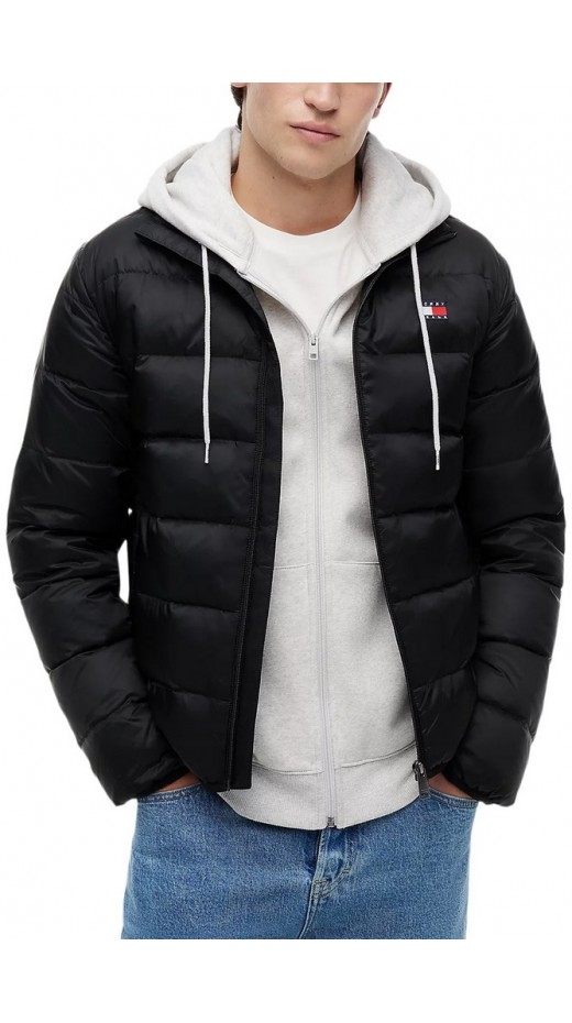 TOMMY JEANS LIGHT DOWN JACKET EXT ΜΠΟΥΦΑΝ ΑΝΔΡΙΚΟ BLACK