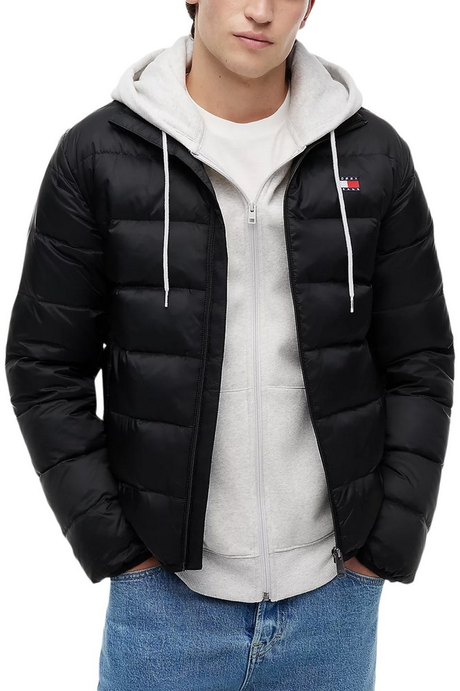 TOMMY JEANS LIGHT DOWN JACKET EXT ΜΠΟΥΦΑΝ ΑΝΔΡΙΚΟ BLACK