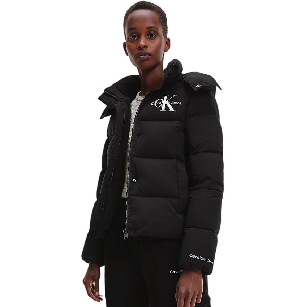 CALVIN KLEIN JEANS MWNON-DOWN SHORT PUFFER ΜΠΟΥΦΑΝ ΓΥΝΑΙΚΕΙΟ BLACK