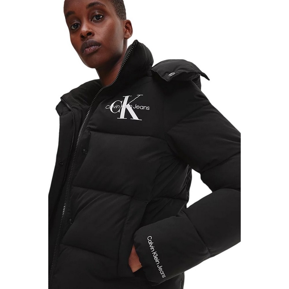 CALVIN KLEIN JEANS MWNON-DOWN SHORT PUFFER ΜΠΟΥΦΑΝ ΓΥΝΑΙΚΕΙΟ BLACK
