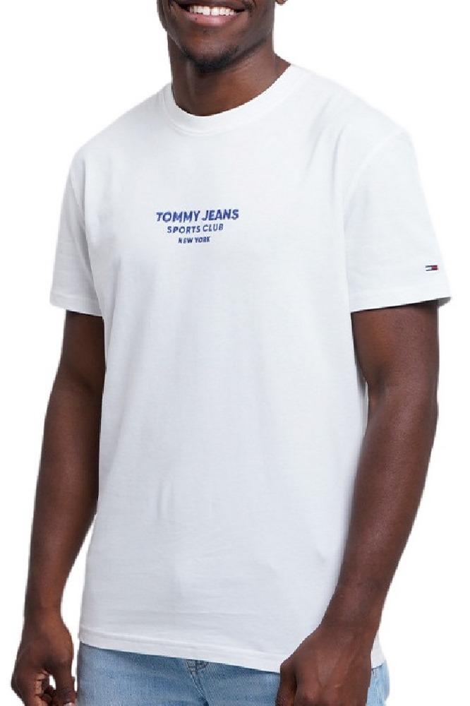 TOMMY JEANS REG SPORTS CLUB SS TEE EXT T-SHIRT ΜΠΛΟΥΖΑ ΑΝΔΡΙΚΗ OFF WHITE