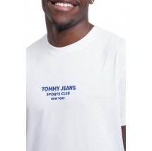 TOMMY JEANS REG SPORTS CLUB SS TEE EXT T-SHIRT ΜΠΛΟΥΖΑ ΑΝΔΡΙΚΗ OFF WHITE