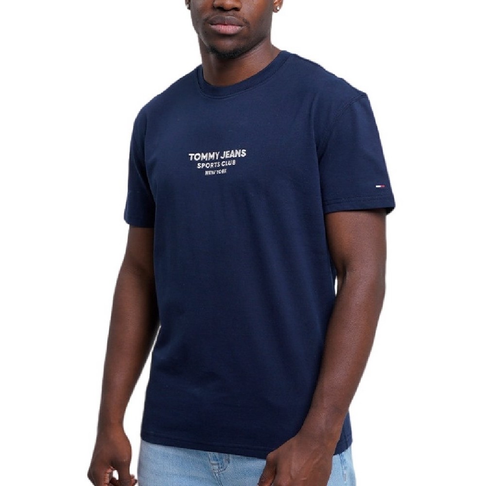 TOMMY JEANS REG SPORTS CLUB SS TEE EXT T-SHIRT ΜΠΛΟΥΖΑ ΑΝΔΡΙΚΗ NAVY