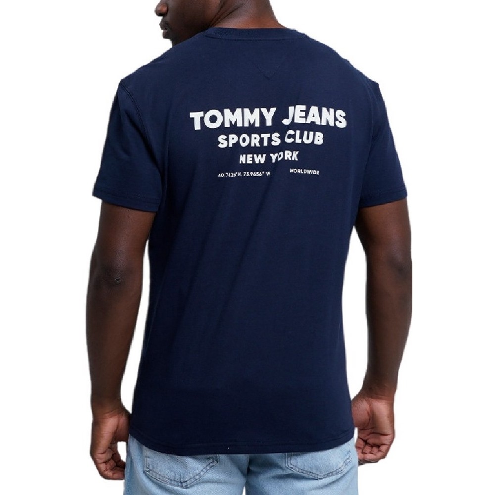 TOMMY JEANS REG SPORTS CLUB SS TEE EXT T-SHIRT ΜΠΛΟΥΖΑ ΑΝΔΡΙΚΗ NAVY