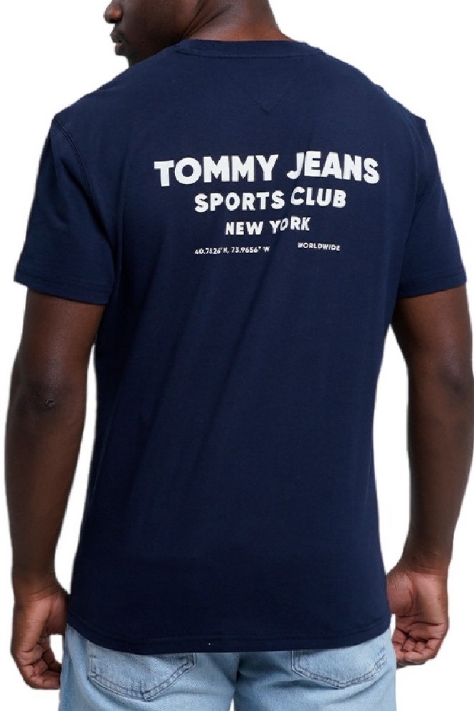 TOMMY JEANS REG SPORTS CLUB SS TEE EXT T-SHIRT ΜΠΛΟΥΖΑ ΑΝΔΡΙΚΗ NAVY