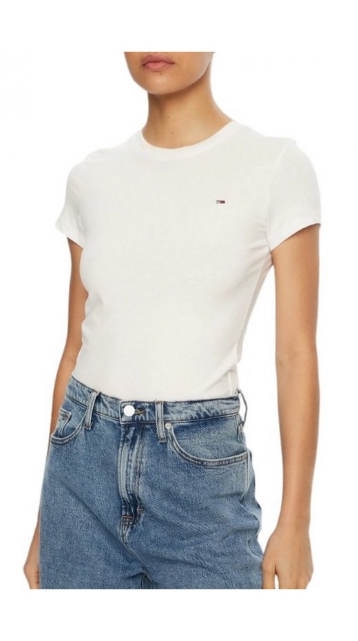 TOMMY JEANS C-NECK TEE T-SHIRT ΜΠΛΟΥΖΑ ΓΥΝΑΙΚΕΙΑ ECRU