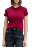 TOMMY JEANS C-NECK TEE T-SHIRT ΜΠΛΟΥΖΑ ΓΥΝΑΙΚΕΙΑ BERRY