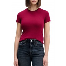 TOMMY JEANS C-NECK TEE T-SHIRT ΜΠΛΟΥΖΑ ΓΥΝΑΙΚΕΙΑ BERRY