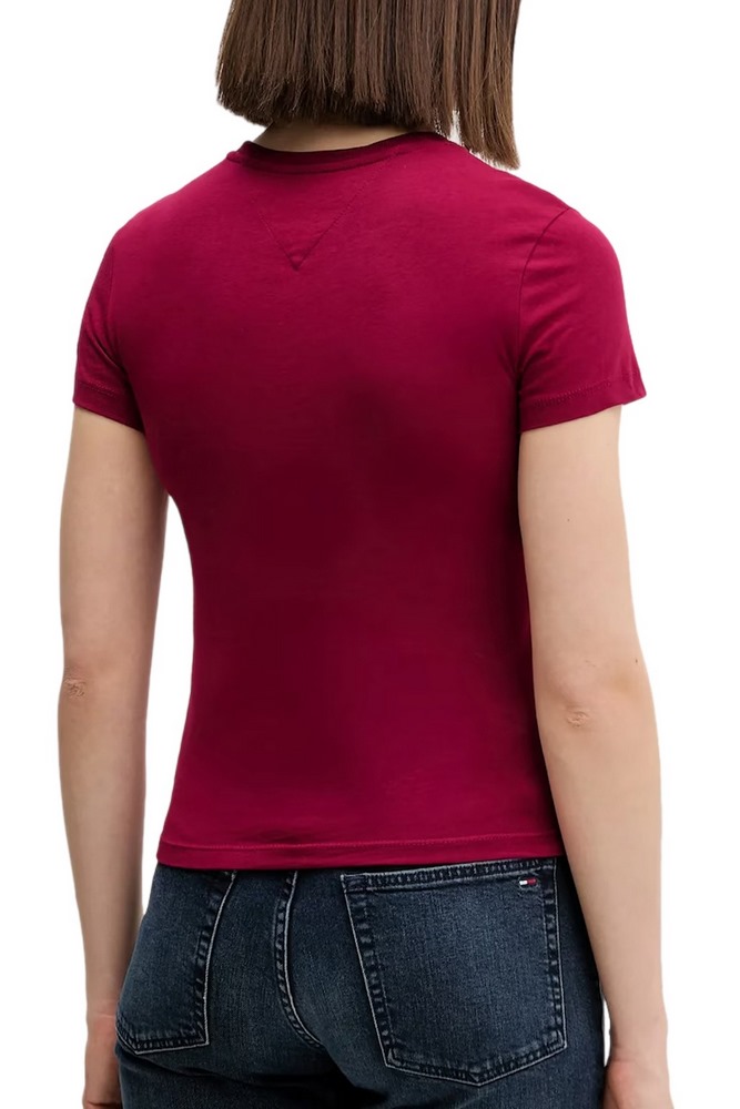 TOMMY JEANS C-NECK TEE T-SHIRT ΜΠΛΟΥΖΑ ΓΥΝΑΙΚΕΙΑ BERRY