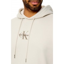 CALVIN KLEIN 350TERRY MICRO MNLG HOODIE ΜΠΛΟΥΖΑ ΦΟΥΤΕΡ ΑΝΔΡΙΚΗ OFF WHITE