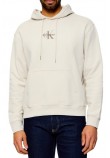 CALVIN KLEIN 350TERRY MICRO MNLG HOODIE ΜΠΛΟΥΖΑ ΦΟΥΤΕΡ ΑΝΔΡΙΚΗ OFF WHITE
