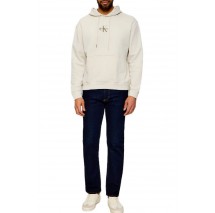 CALVIN KLEIN 350TERRY MICRO MNLG HOODIE ΜΠΛΟΥΖΑ ΦΟΥΤΕΡ ΑΝΔΡΙΚΗ OFF WHITE