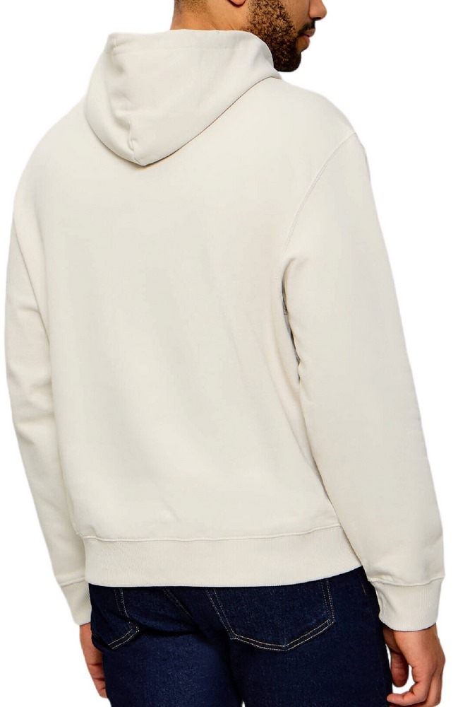 CALVIN KLEIN 350TERRY MICRO MNLG HOODIE ΜΠΛΟΥΖΑ ΦΟΥΤΕΡ ΑΝΔΡΙΚΗ OFF WHITE