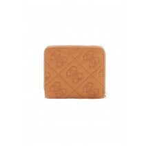 GUESS ADELASIA SLG SMALL ZIP AROUND ΠΟΡΤΟΦΟΛΙ ΓΥΝΑΙΚΕΙΟ CARAMEL